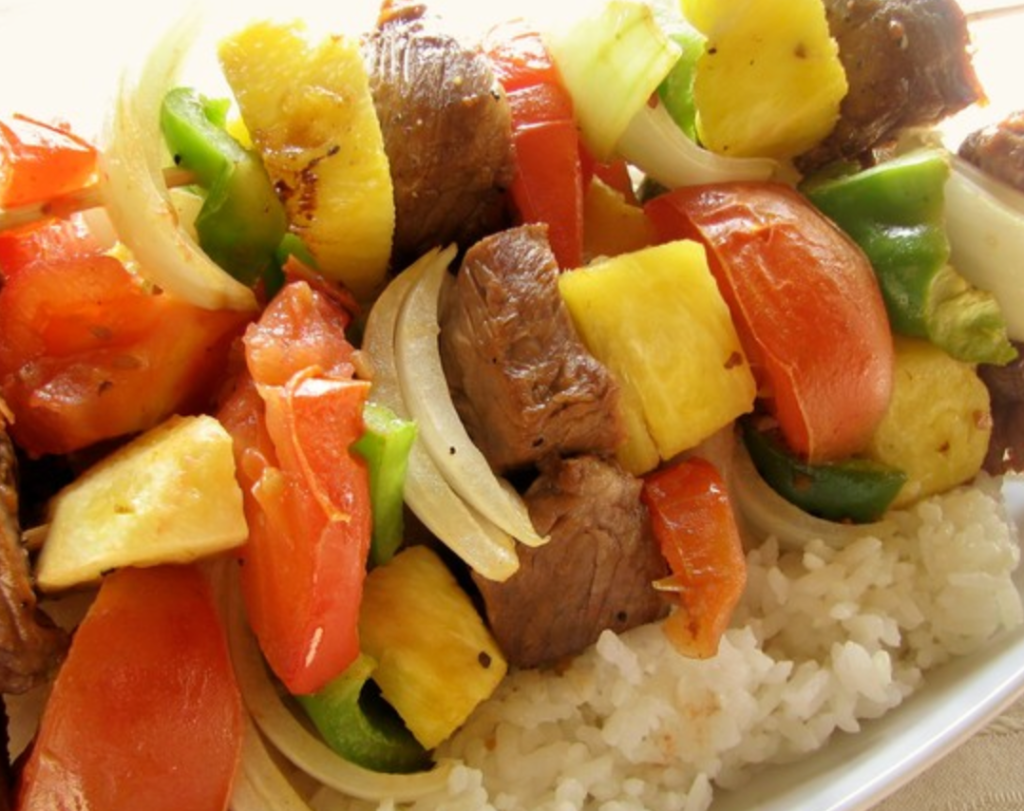 6. Anguilla: Beef and Pineapple&nbsp;Kebabs