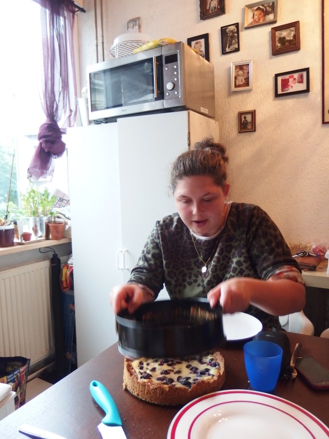 Carefully lifting the form