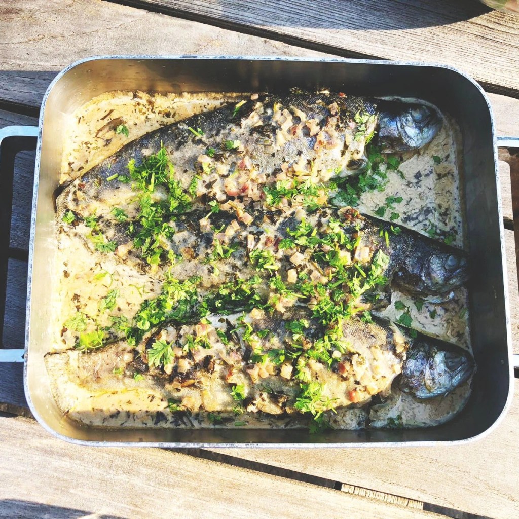 121. Luxembourg: F’rell am Rèisleck (Trout in Riesling&nbsp;Sauce)